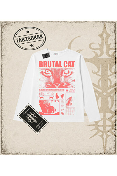 Tarzsokak Gothic & Grunge ULIČNA ODEĆA BRUTAL CAT Dugi Rukav