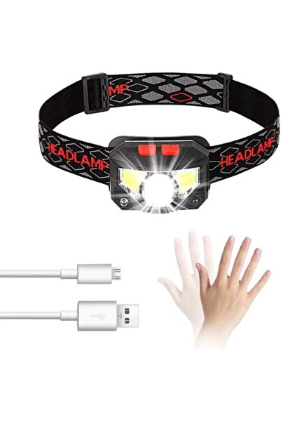 Morvena Picks Lampă frontală LED - Cu senzor de mișcare - Reîncărcabilă USB -...