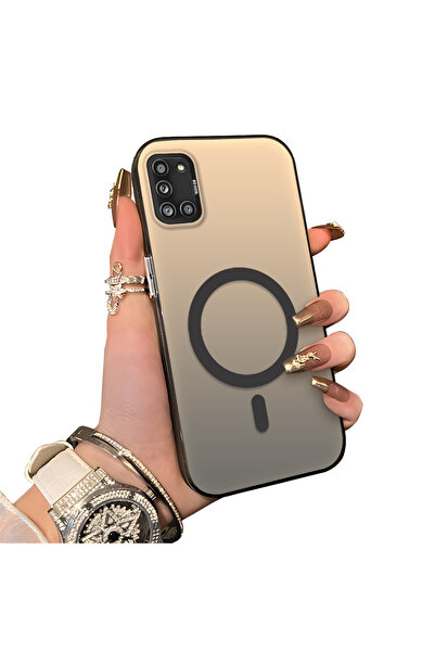 PATTERNOVA Samsung Galaxy A31 Uyumlu Minimal Şık Düz Desen Telefon Kılıfı, Şo...