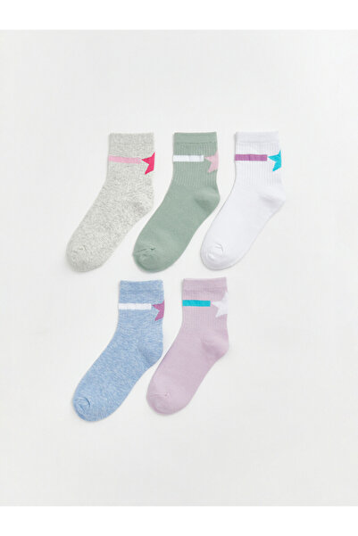 LC Waikiki Star Patterned Girls' Ankle Socks 5 Pack