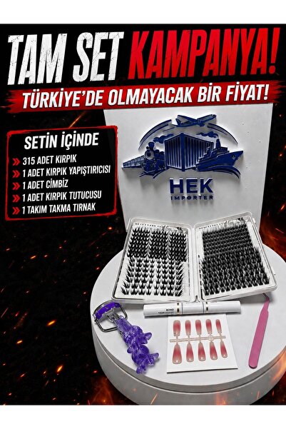 HEK TAKMA KİRPİK ve TIRNAK SETİ
