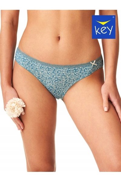 KEY Set 2 perechi chiloti dama KEY, bumbac/elastan, albastru, L INTL