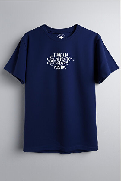 Satranç Medya Think Like a Proton Science Series Unisex 100% Cotton Printed T...