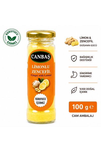 CANBAŞ TARIM Limonlu Zencefil Cam Şişe 100 Gr
