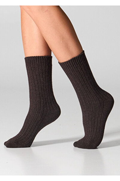 Legs Sosete merino si casmir, LEGS, 36-40, Maro, model raiat, lana pretioasa,...