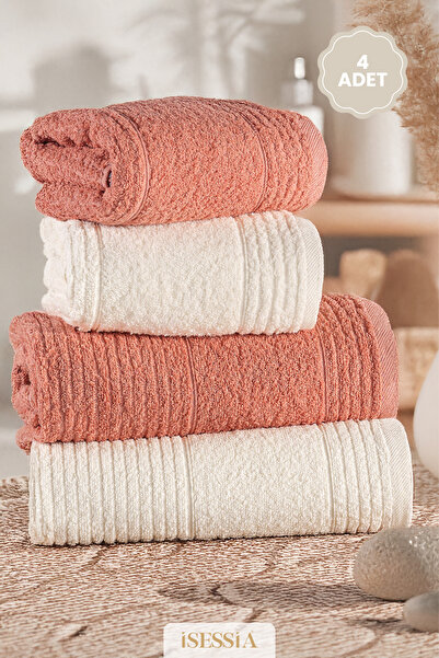 Isessia Sera 4-Piece Bath Towel Set |   2 Pieces of 70 × 140 and 2 Pieces of ...