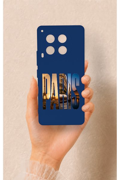 Vip Case Tecno Camon 30 Compatible Paris Patterned Silicone Case