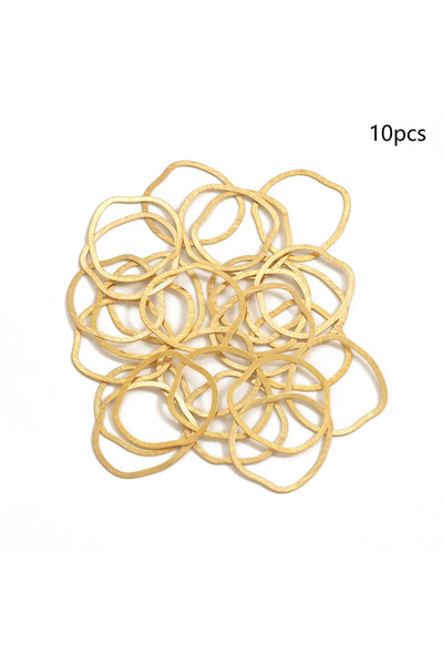 Choice Brass Color 10 Pieces of Brass Double-Sided Brushed Irregular Geometri...