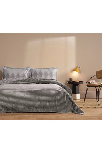 Genel Markalar Sova | Battaniye & Battaniyeli Set, 160x220 cm | Antrasit Stan...