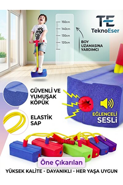 TeknoEser Sesli Zıplayan Köpük- Boy Uzatmaya Yardımcı, Güvenli ve Eğlenceli Ç...