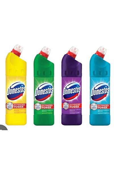 Domestos Set de curățare toaletă 4 x 750 ml, Atlantic, Pin, Lavandă, Citrice,...