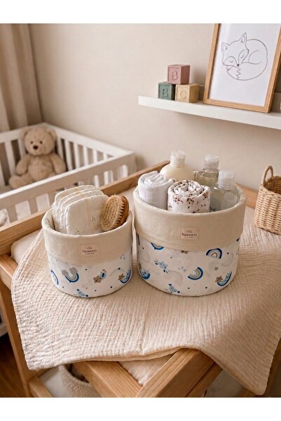 Nünüco atelier 2-Piece Multi-Purpose Baby Room Organizer Basket