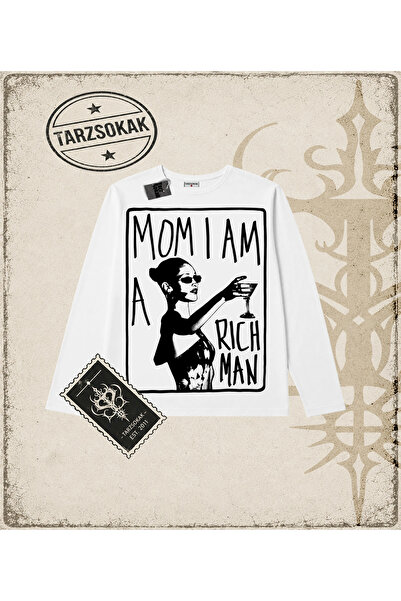 Tarzsokak Gothic & Grunge ULIČNA ODEĆA MAMA JA SAM BOGAT ČOVEK Dugi RUKAV