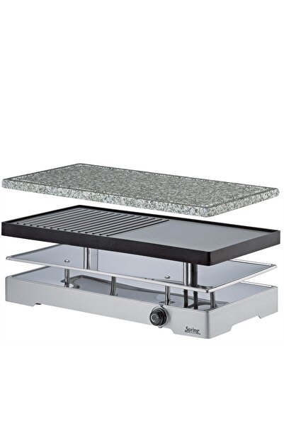 SPRİNG Raclette8 CLASSIC DUO, 8 kişilik elektrikli masa ızgarası, 1200 W