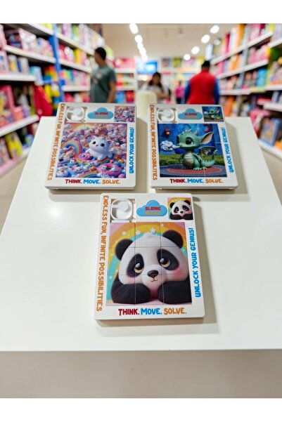 Hureggo Set of 3 Sliding Intelligence Games – Educational Puzzle with Panda, ...