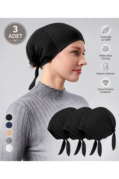 Sonbaharmoda 3-Piece Bonnet Underwear Set – Lace-Up, Non-Slip, Breathable Com...