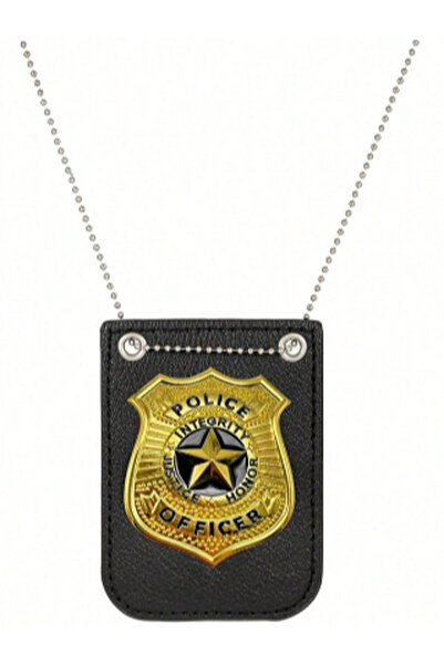 Choice3 black Single Badge Necklace for Role Play, Police Badge, Party Costum...