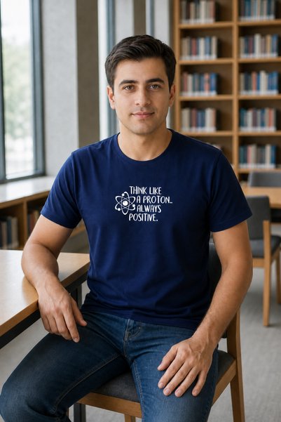 Satranç Medya Think Like a Proton Science Series Unisex Printed T-Shirt