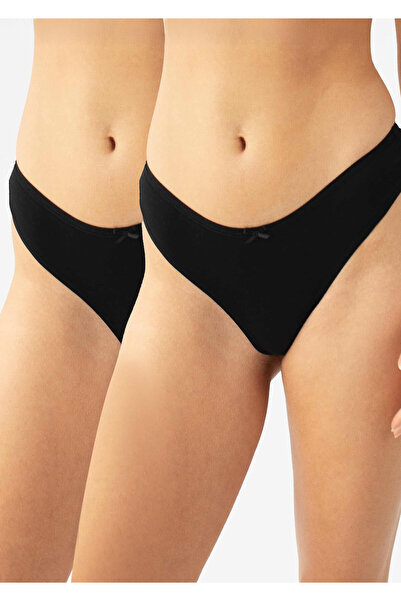 KLEO Set 2x Lenjerie intima dama, Kleo, 146.02 CL Cotton, L, Negru, Stil Braz...
