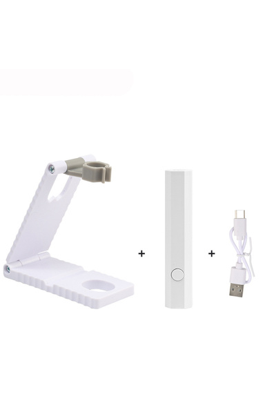 Choice5 white lamp and stand Portable Handheld UV LED Nail Lamp USB Rechargea...