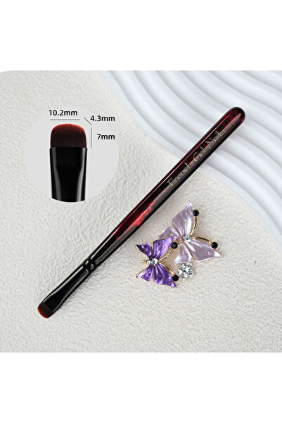 Choice6 P-H680-03 8 Styles Multi-Colored Handle Gel Nail Art Brushes, Profess...
