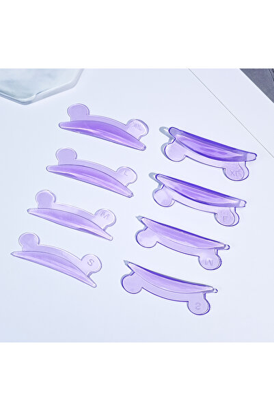 Choice Purple Permania 5 Pairs L Curl Silicone Eyelash Perm Rod Shield Sticky...