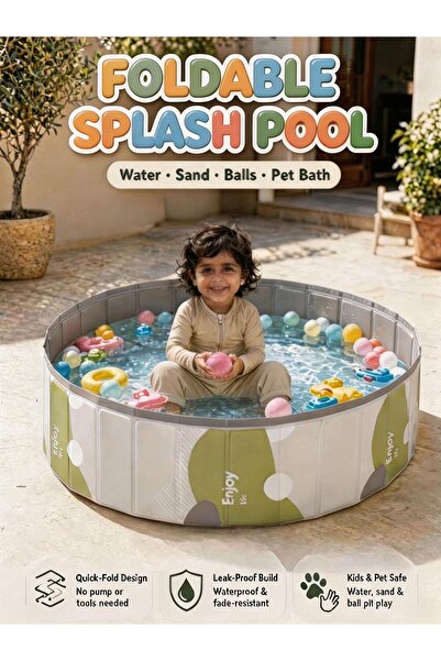 Generic Kids Ball Pit Swimming Pool 100CM Foldable Portable Multi-Use Sandbox...