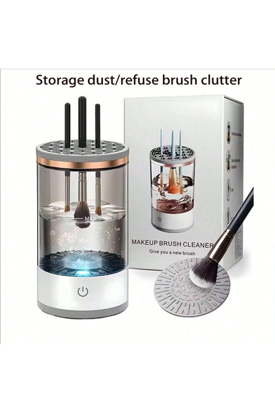 Choice black Automatic Makeup Brush Cleaner With Storage Box Electric Ultraso...