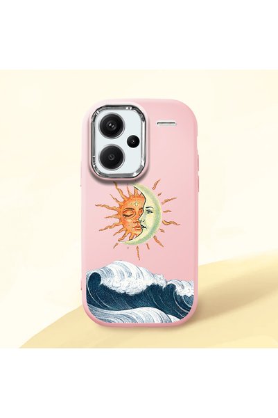 ucuc Redmi Note 13 Pro Plus+ 5g Compatible Retro Style Sun Moon Sea Wave Patt...