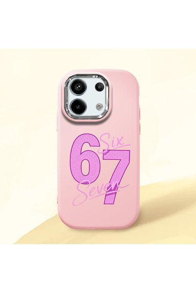 ucuc حافظة سيليكون وردية اللون متوافقة مع هاتف Redmi Note 13 Pro 5G مع نمط مك...