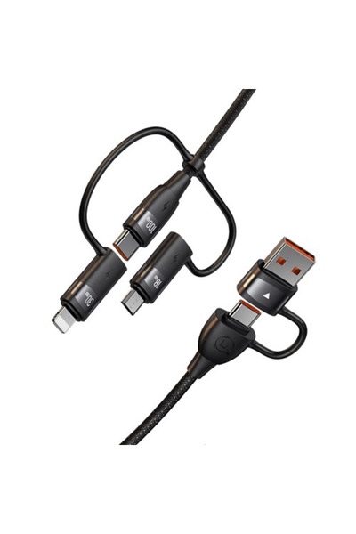 Usams Cablu date și încărcare Usams, USB-A/USB-C la Type-C/Lightning/Micro-US...