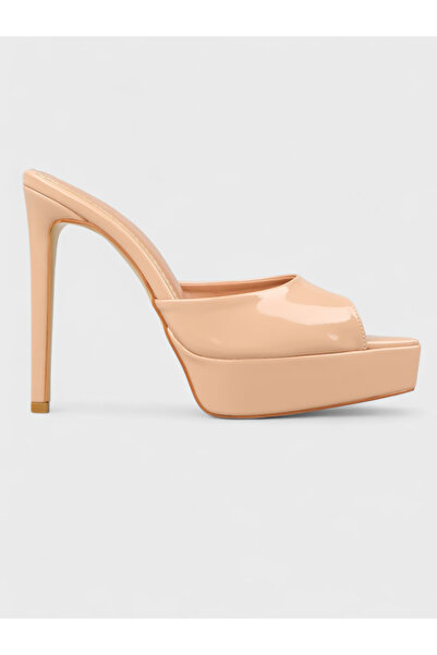 Sadık Yılmaz Women's Summer 11cm Thin Heeled Slippers - 233 2679 - Nude Paten...