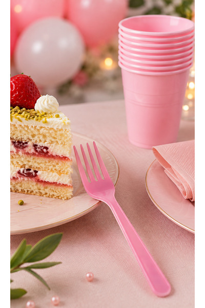 Party Çatal Lüx Fuşya (31220) (Pk 25 Adet)