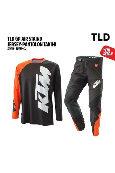 Troy Lee Designs TLD Siyah Turuncu Jersey Pantolon Takımı