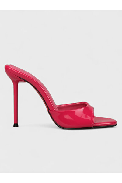 Sadık Yılmaz Women's Summer 11cm Thin Heeled Slippers - 233 2653 - Fuchsia Pa...