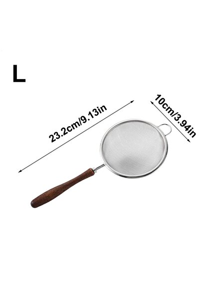 Choice Large 1PC Stainless Steel Mesh Filter Spoon with Wooden Handle Flour F...