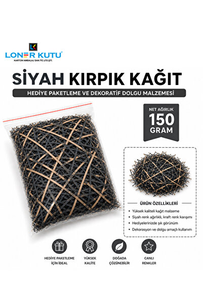 Loner Kutu Kırpık Kırpıntı Kağıt 150gr Kraft Renkli Süs Dolgu Malzemesi Paper...