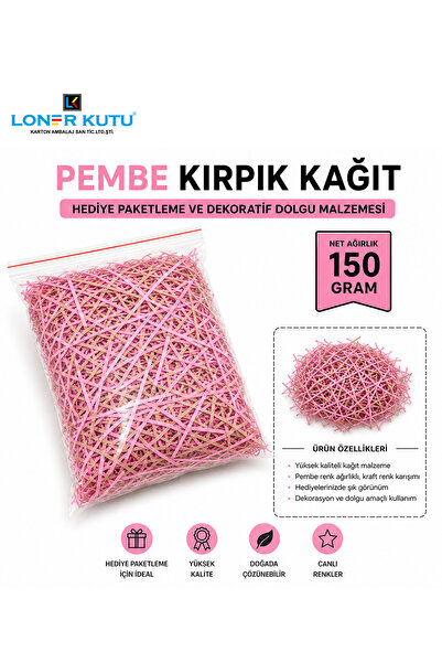 Loner Kutu Kırpık Kırpıntı Kağıt 150gr Kraft Renkli Süs Dolgu Malzemesi Paper...
