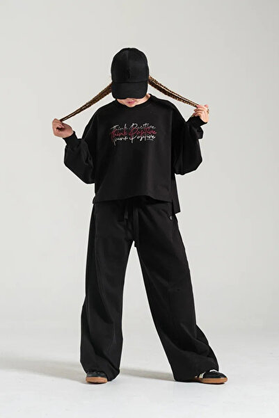 LOCO LOCO Girl's 8864 Pocket Belt Detailed Trousers
