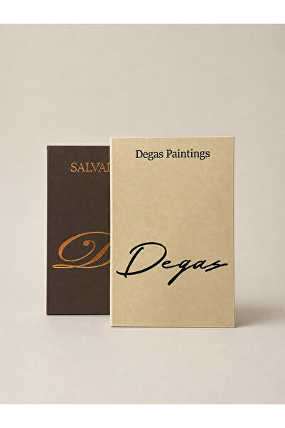 LUMEYA HOME Degas ve Dali Tasarımlı 2'li Dekoratif Kitap Kutu Seti – Krem ve ...