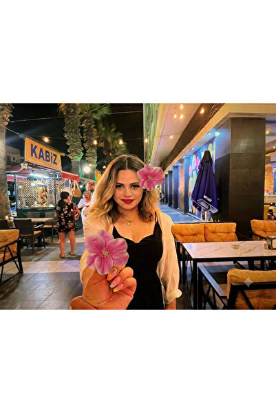 BÜŞRANUR إكسسوارات BBAtelier: مشبك شعر على شكل زهرة الكركديه من هاواي باللون ...