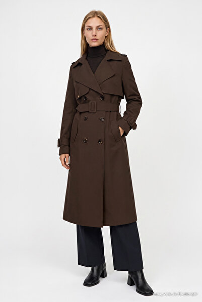 Zühre Jacket Collar Sleeve Detail Bitter Trench Coat 12667