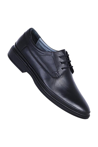 Baloğlu 71 Black Rubber 100% Leather Men's Classic Shoes