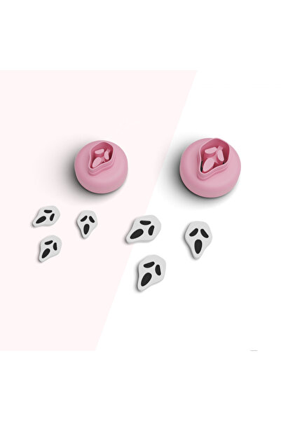 flament aşk Scream Mask Mini Polymer Clay Cutting Mold,Jewelry Molds, Candy M...