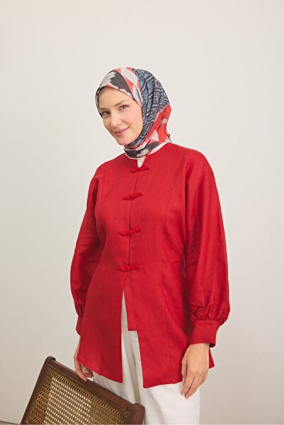 Silk Home Soft Scarf Urban Patch Red
