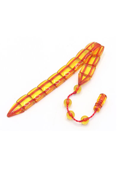 Midyat Nurtaş Gümüş Transparent Orange Special System Tasseled Powder Amber F...