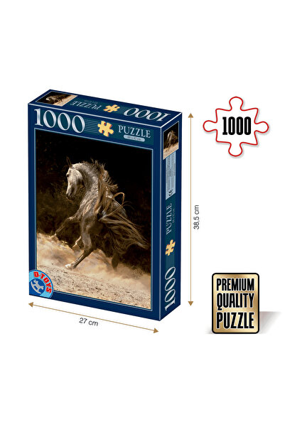 D-Toys Puzzle cu un cal gri - Puzzle pentru adulți cu 1000 de piese