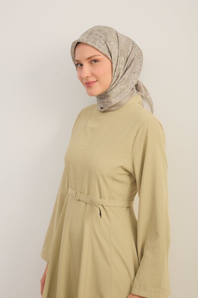 Silk Home Eșarfă strălucitoare cu model etnic gri