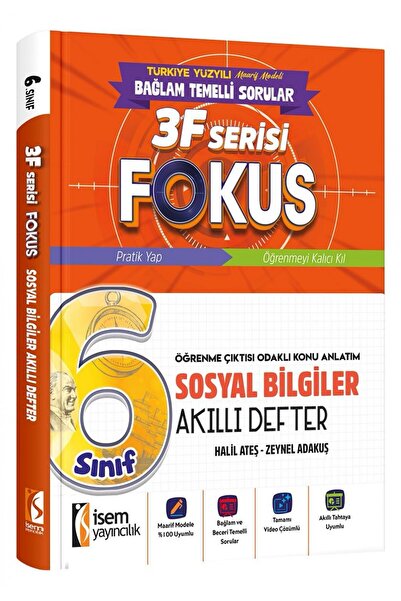 İsem Yayıncılık İSEM YAY. 6.SINIF FOKUS SOSYAL BİLGİLER AKILLI DEFTER