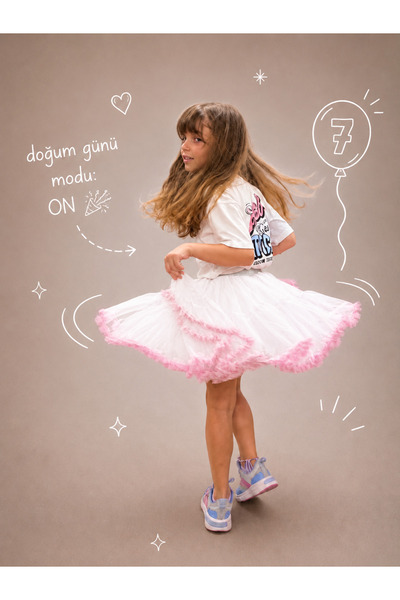 the solyn studio Kız Çocuk Beyaz Tütü Etek